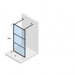 Душевая перегородка RIHO SZ GRID GB401 100x200, GB3100000