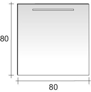 Зеркало RIHO Тип 13 со встроенным освещением 80 x 80 см