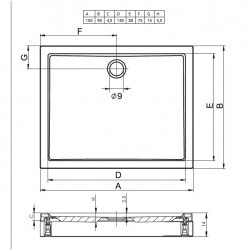Акриловый душевой поддон Riho Davos 265 150x90 белый + панель DA0700500000000
