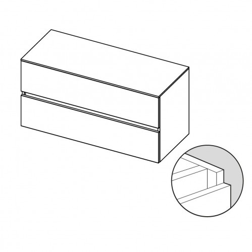 Мебель для ванной RIHO Fromscratch Тумбы со столешницей SET A-3 80 см, отделка под дерево