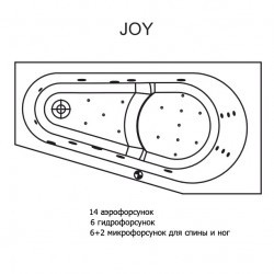 Гидромассажная ванна RIHO DELTA JOY 150x80 см L