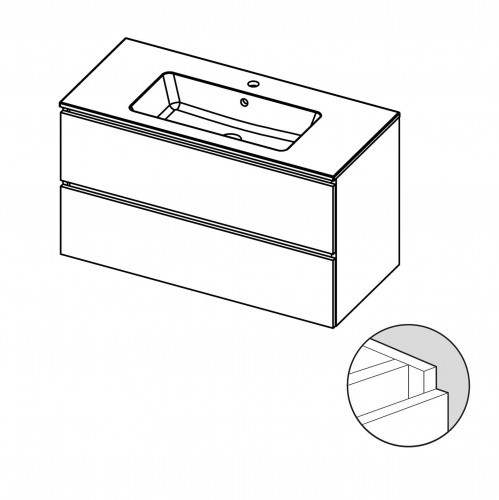 Мебель для ванной Spring Dew SET A-1 100 см, отделка под дерево