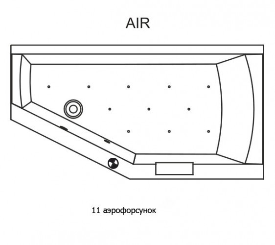 Гидромассажная ванна RIHO GETA AIR 170х90 L
