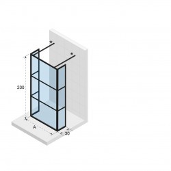 Душевой уголок RIHO SZ GRID GB404 30x100x200, GB3100030