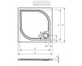 Панель для душевого поддона Riho Kolping P31 R 100x80x10 331R P31005000000000