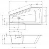 Отдельностоящая ванна RIHO RETHINK SPACE 170x90 R PLUG & PLAY, B113005005 (BD8300500000000)