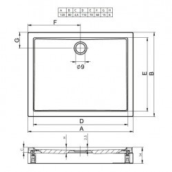 Акриловый душевой поддон Riho Davos 275 120x80 белый + панель DA7500500000000