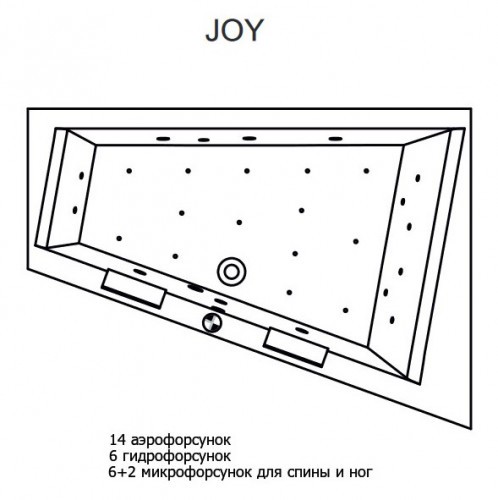 Гидромассажная ванна RIHO DOPPIO JOY 180х130 см L