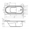 Комплект акриловая ванна RIHO COLUMBIA 160x75, B001001005 с каркасом