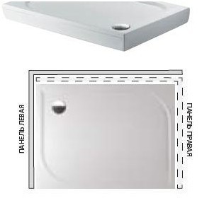 Панель для душевого поддона Riho Kolping P33 R 120x80x10 333R P33005000000000