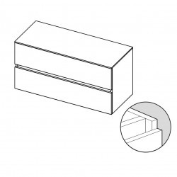 Мебель для ванной RIHO Fromscratch Тумбы со столешницей SET A-3 120 см, высота 59, отделка под дерево
