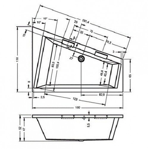 Гидромассажная ванна RIHO DOPPIO JOY 180х130 см R