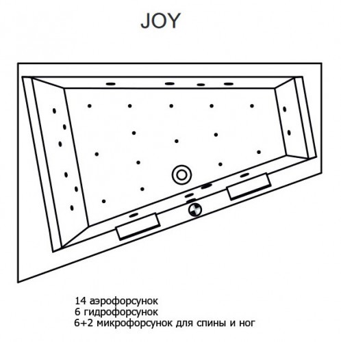 Гидромассажная ванна RIHO DOPPIO JOY 180х130 см R