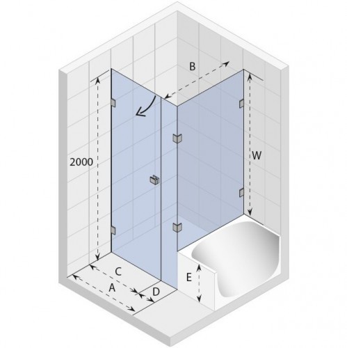 Душевой уголок RIHO SCANDIC MISTRAL M208-90/90 L, GX0303201