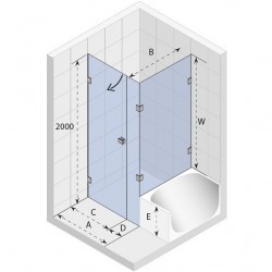 Душевой уголок RIHO SCANDIC MISTRAL M208-90/90 L, GX0303201