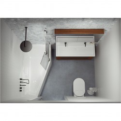 Отдельностоящая ванна RIHO RETHINK SPACE 160x75 L PLUG &amp; PLAY, B112005005 (BD8200500000000)