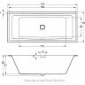 Акриловая ванна RIHO STILL SQUARE - PLUG & PLAY 170x75 R, B100030005 (BD1300500000000)