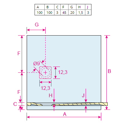 Душевой поддон RIHO VELVET SOLE DN34 100x100см