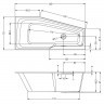 Отдельностоящая ванна RIHO RETHINK SPACE 160x75 L PLUG & PLAY FALL, B112009005 (BD82C0500000000)