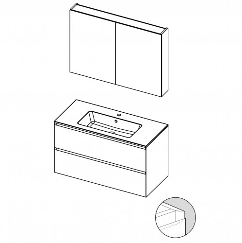 Мебель для ванной Spring Dew SET B-1 60 см, глянцевый лак