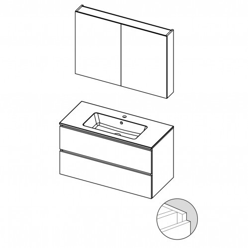 Мебель для ванной Spring Dew SET B-1 60 см, отделка под дерево
