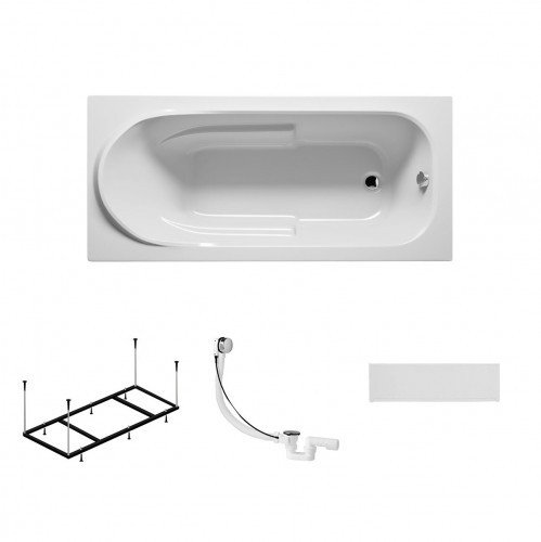 Комплект акриловая ванна RIHO COLUMBIA 175x80, B003001005 с каркасом, сливом-переливом и фронтальной панелью