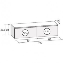 Мебель для ванной RIHO AVELLA SET A-1 160 см, мраморная столешница, лак матовый