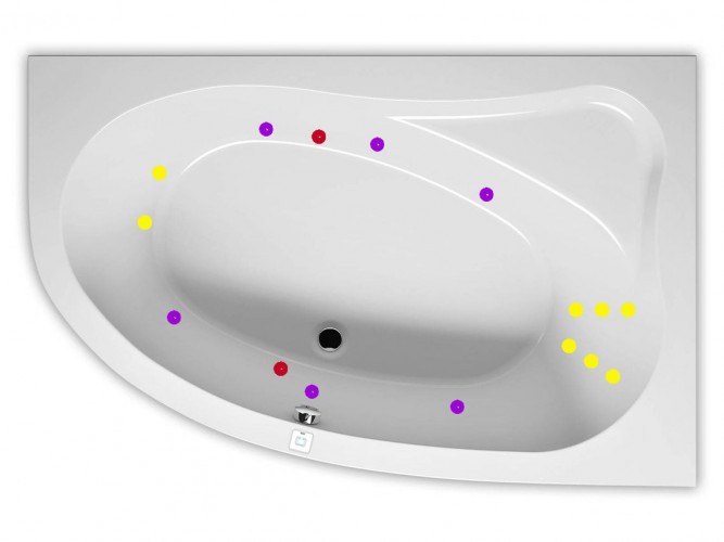 Гидромассажная ванна RIHO LYRA FLOW 153x100 L