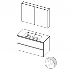 Мебель для ванной Spring Dew SET B-1 80 см, отделка под дерево