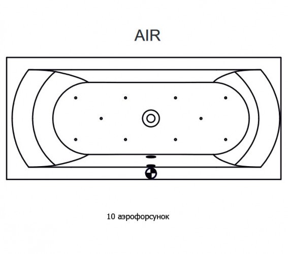 Гидромассажная ванна RIHO LIMA AIR 190х90 см