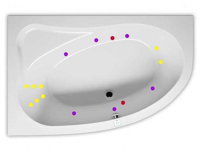 Гидромассажная ванна RIHO LYRA FLOW 153x100 R