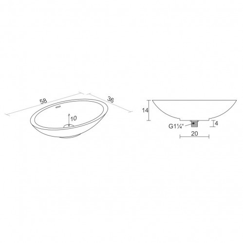Раковина из искусственного камня SOLID SURFACE RIHO AVELA OVAL W, W016003105 (F7AN6058361110)