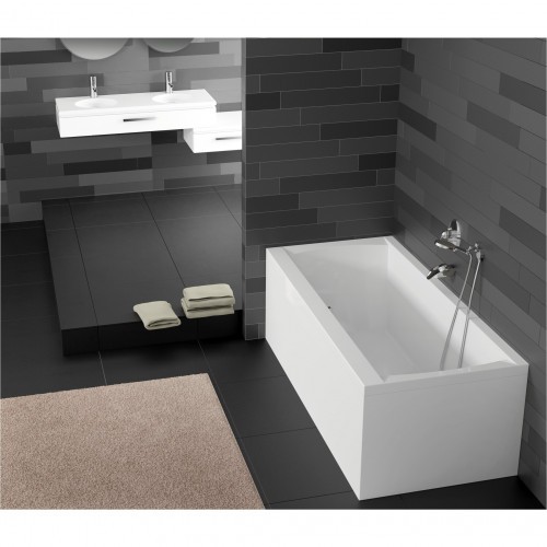 Комплект акриловая ванна RIHO JULIA 160x70, B024001005 с каркасом, сливом-переливом и фронтальной панелью