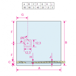Душевой поддон RIHO VELVET SOLE DN22 90x90 см