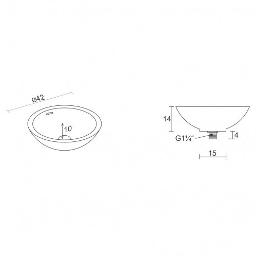 Раковина из искусственного камня SOLID SURFACE RIHO AVELA ROUND W, W016002105 (F7AN6042421114)