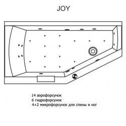 Гидромассажная ванна RIHO GETA JOY 170x90 R