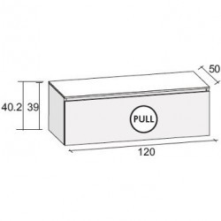 Мебель для ванной RIHO AVELLA SET A-1 120 см, мраморная столешница, отделка под дерево