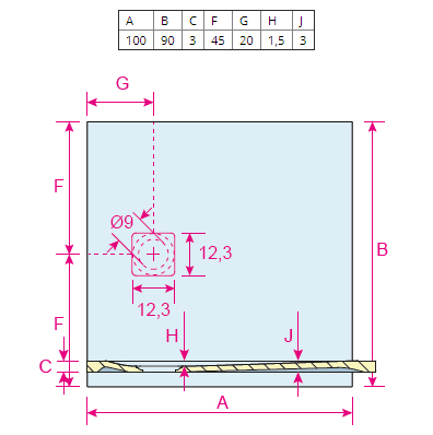 Душевой поддон RIHO VELVET SOLE DN24 100x90 см