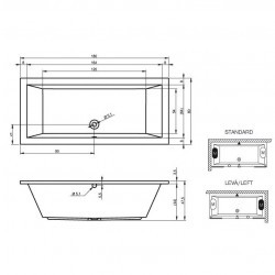 Гидромассажная ванна RIHO LUSSO AIR 180x80