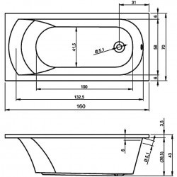 Гидромассажная ванна RIHO MIAMI FLOW 160x70