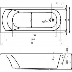 Гидромассажная ванна RIHO MIAMI FLOW 170x70