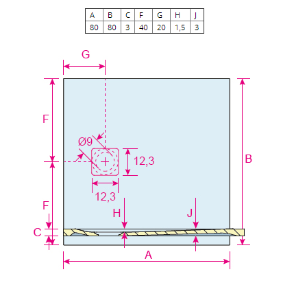 Душевой поддон RIHO VELVET SOLE DN10 80x80 см