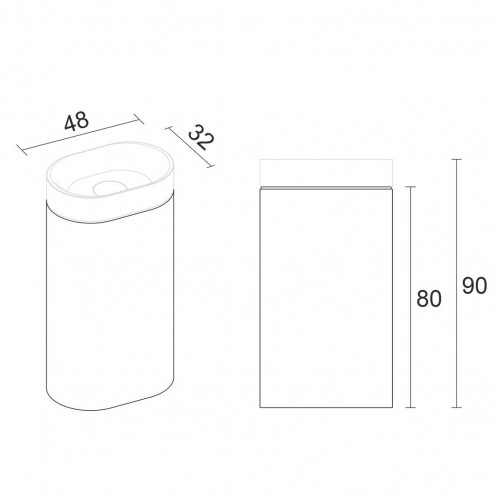 Раковина напольная RIHO ESSENCE COLUMN W 48x32x80, W029001105 (F70103)