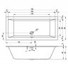 Гидромассажная ванна RIHO RETHINK CUBIC FLOW 180x80 FALL VELVET