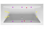 Гидромассажная ванна RIHO RETHINK CUBIC FLOW 180x80 FALL VELVET