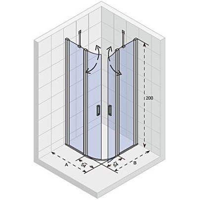 Душевой уголок RIHO NOVIK Z309 90x90, GZ9090090