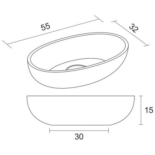 Раковина из искусственного камня SOLID SURFACE RIHO ESCALA W, W030001105 (F70104)