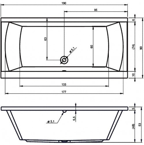 Гидромассажная ванна RIHO JULIA JOY 190x90