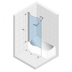 Шторка на ванну RIHO NOVIK Z108 DORADO левая, GZT94000761