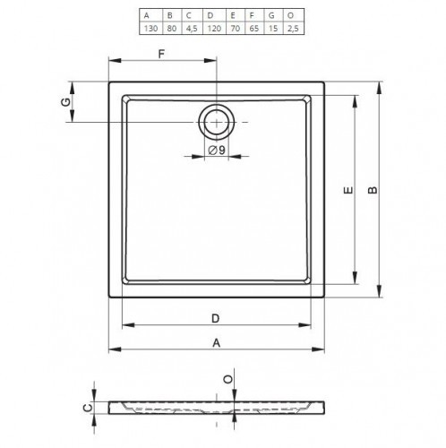 Акриловый душевой поддон Riho Zurich 242 130x80 белый DA7600500000000